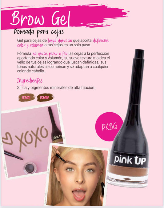 Gel Para Cejas Brow Gel De Larga Duración Waterproof Pink Up