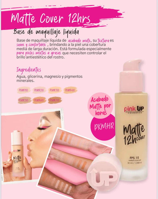 Matte Cover 12hrs Base de maquillaje Liquida